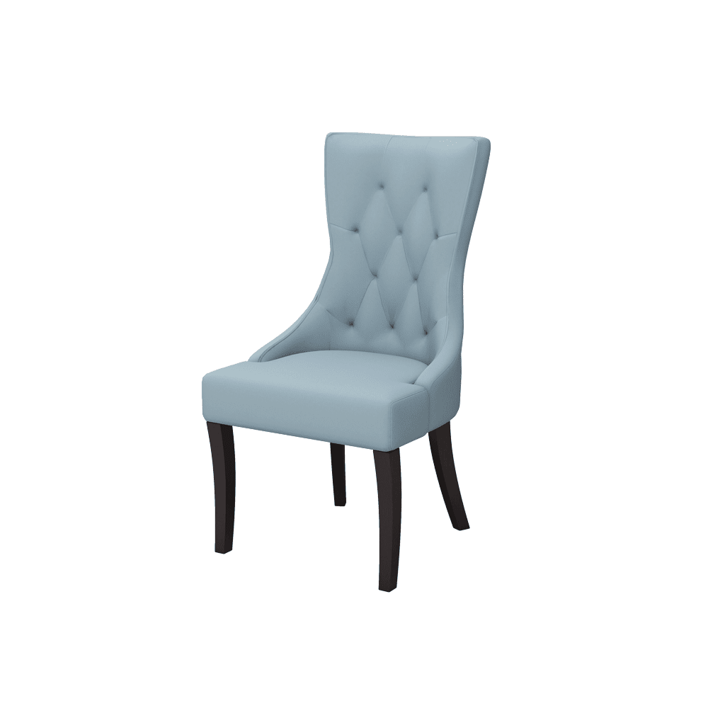 THEA – Fabric / PU / Leather Elegant High Back Tufted Dining Chair