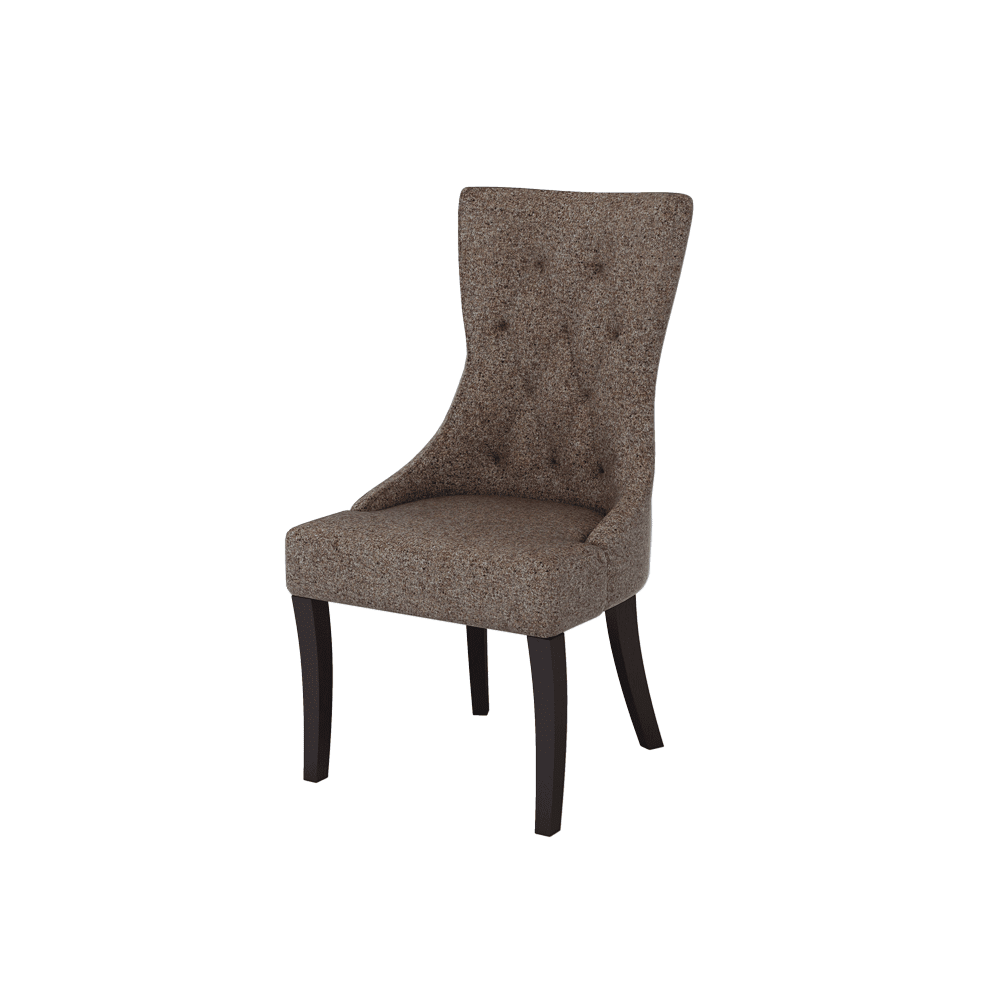 THEA – Fabric / PU / Leather Elegant High Back Tufted Dining Chair