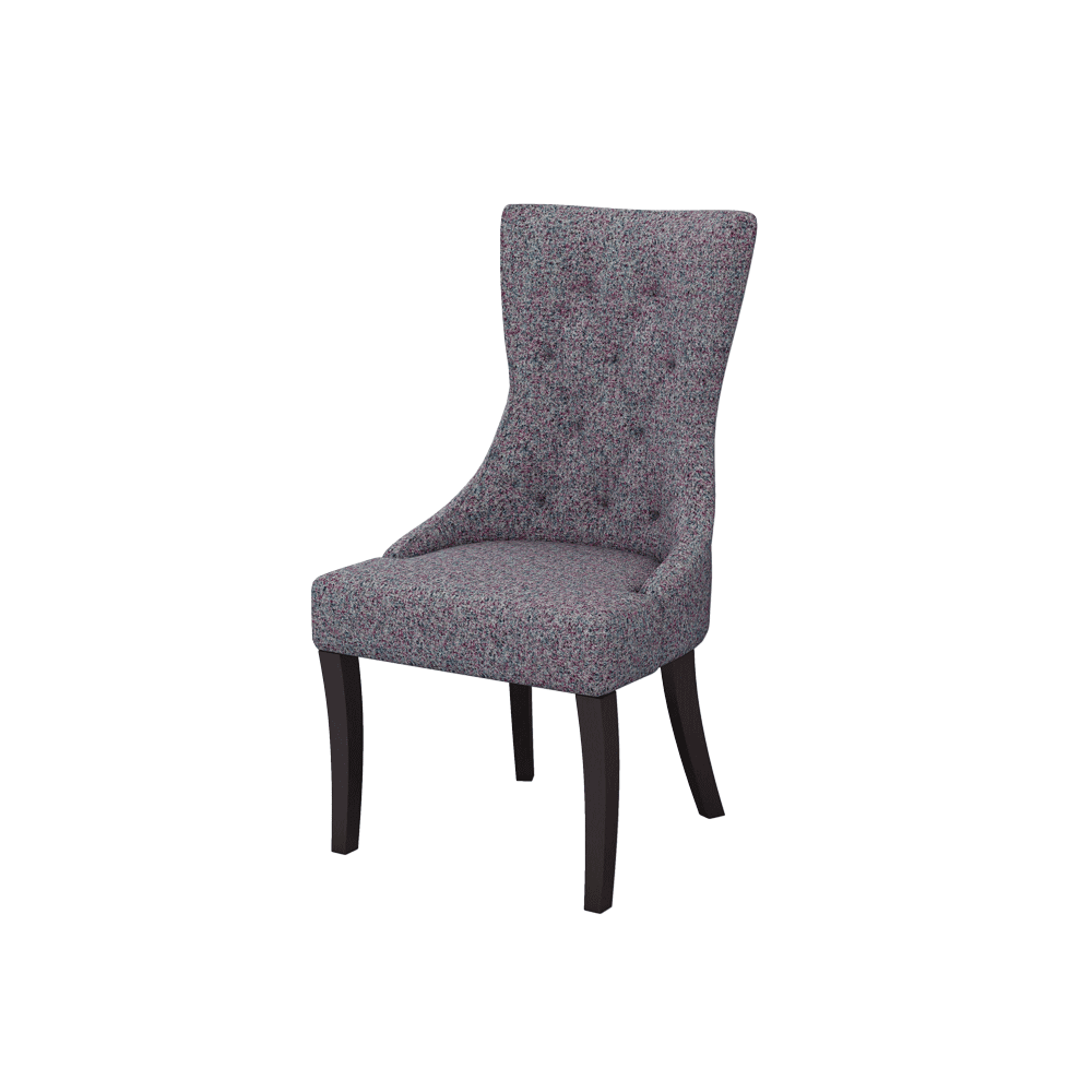 THEA – Fabric / PU / Leather Elegant High Back Tufted Dining Chair