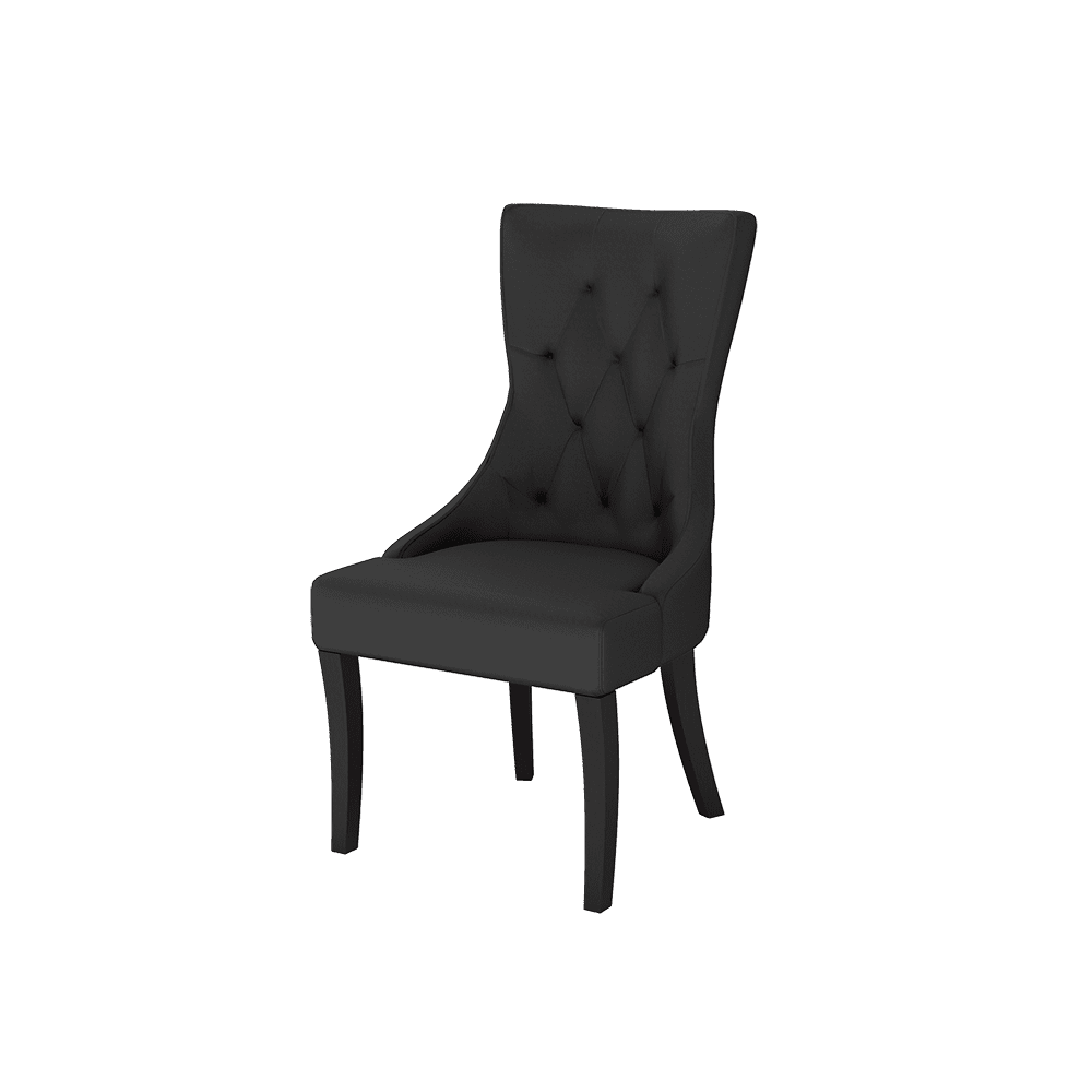 THEA – Fabric / PU / Leather Elegant High Back Tufted Dining Chair
