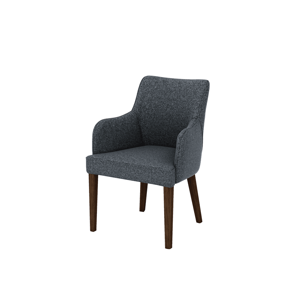 CALISTA – Fabric / Leather Dining Chair with Armrests