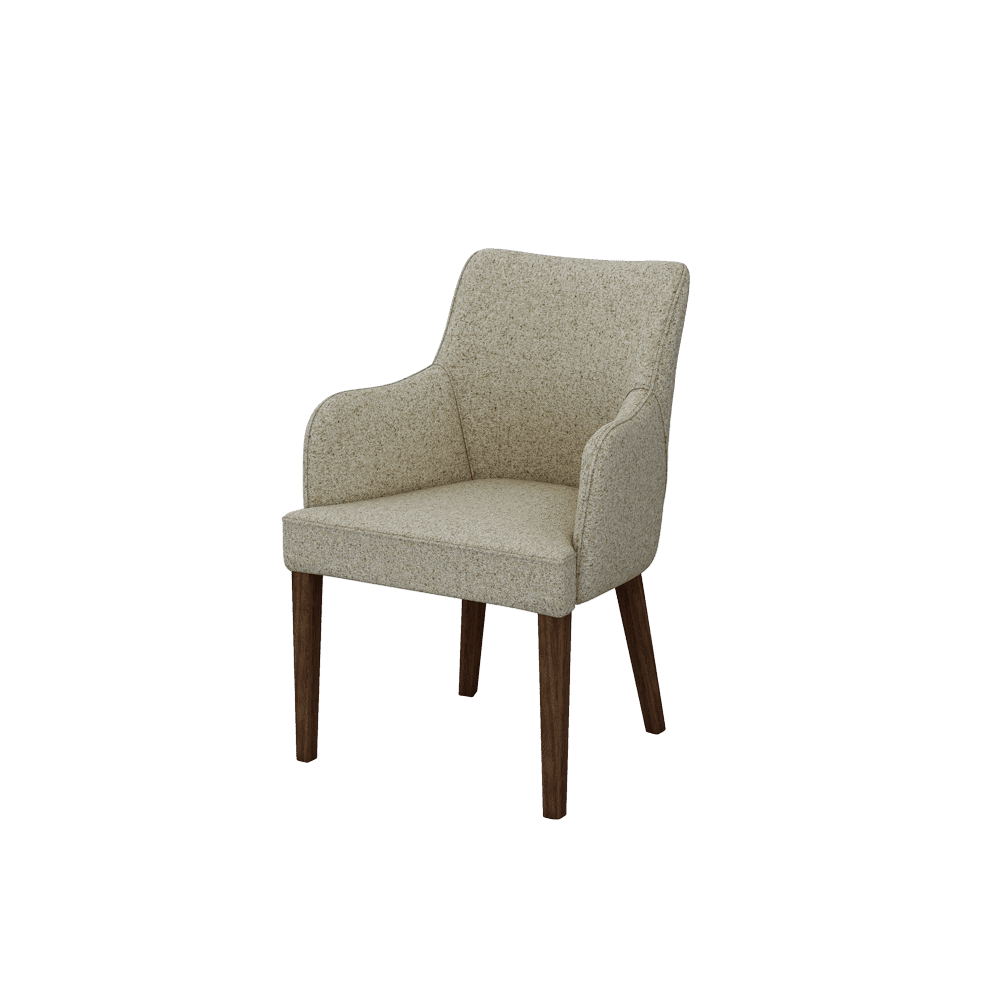 CALISTA – Fabric / Leather Dining Chair with Armrests