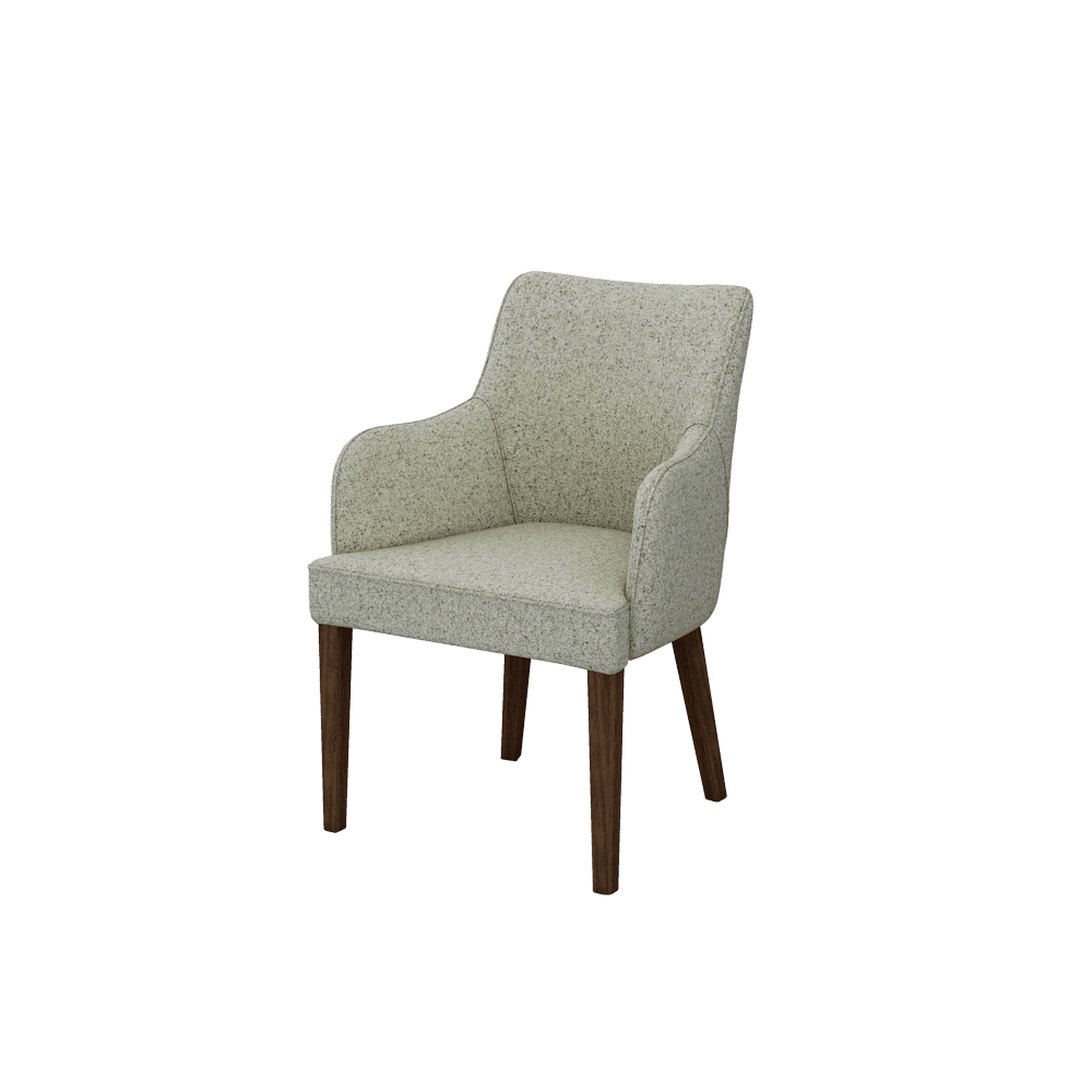 CALISTA – Fabric / Leather Dining Chair with Armrests