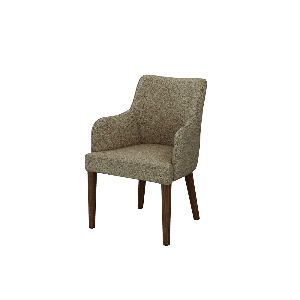 CALISTA – Fabric / Leather Dining Chair with Armrests