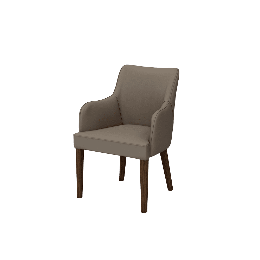 CALISTA – Fabric / Leather Dining Chair with Armrests
