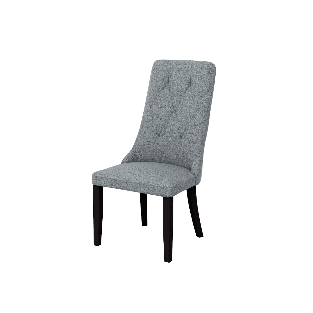 ISADORA - Fabric / Leather High-Back Tufted Dining Chair