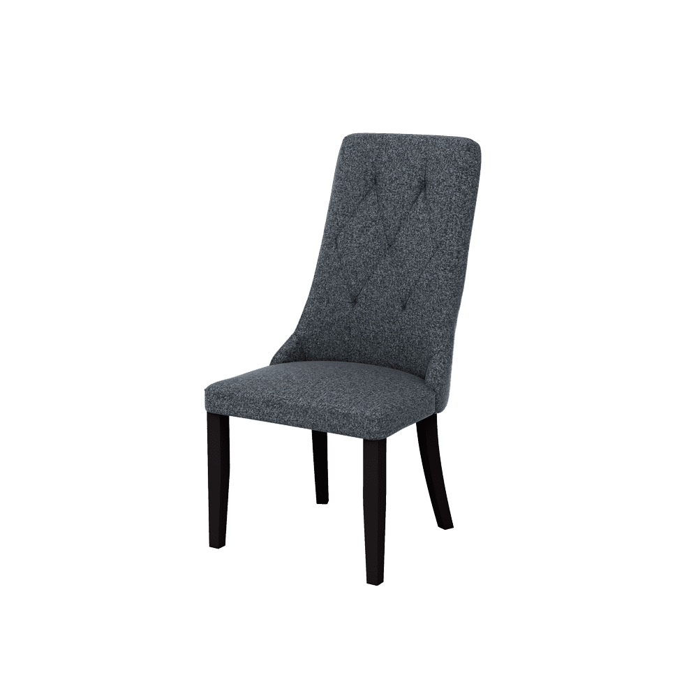 ISADORA - Fabric / Leather High-Back Tufted Dining Chair