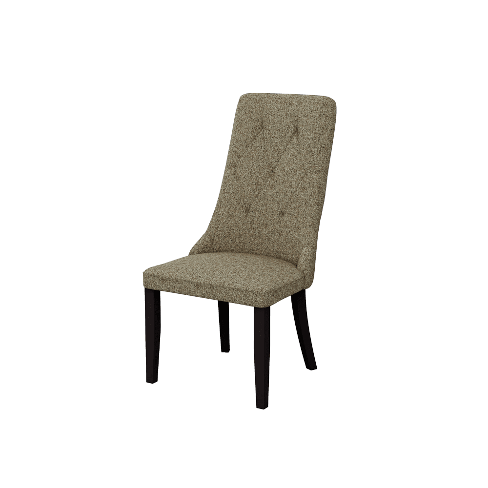 ISADORA - Fabric / Leather High-Back Tufted Dining Chair