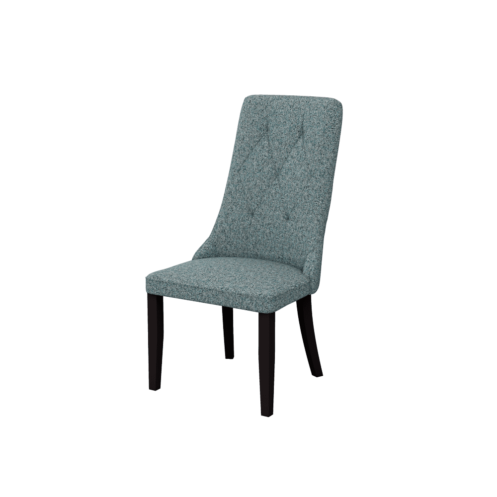 ISADORA - Fabric / Leather High-Back Tufted Dining Chair