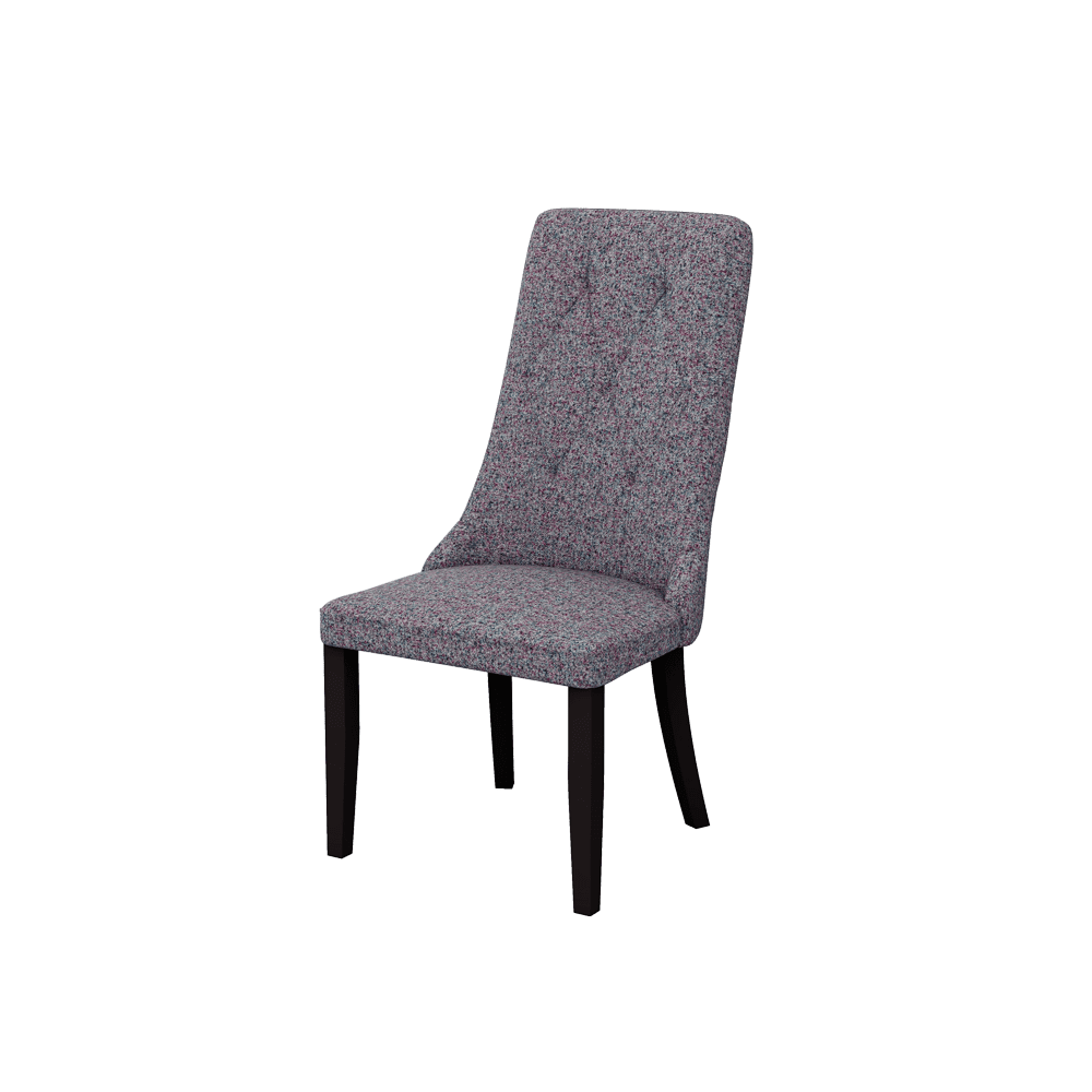 ISADORA - Fabric / Leather High-Back Tufted Dining Chair