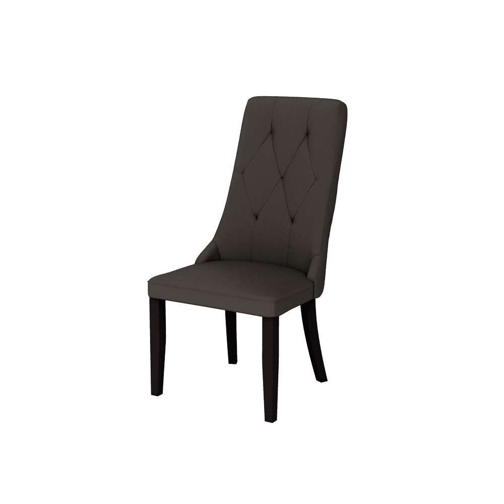 ISADORA - Fabric / Leather High-Back Tufted Dining Chair