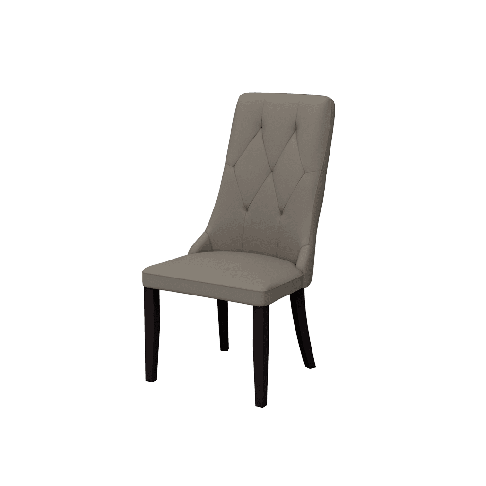 ISADORA - Fabric / Leather High-Back Tufted Dining Chair