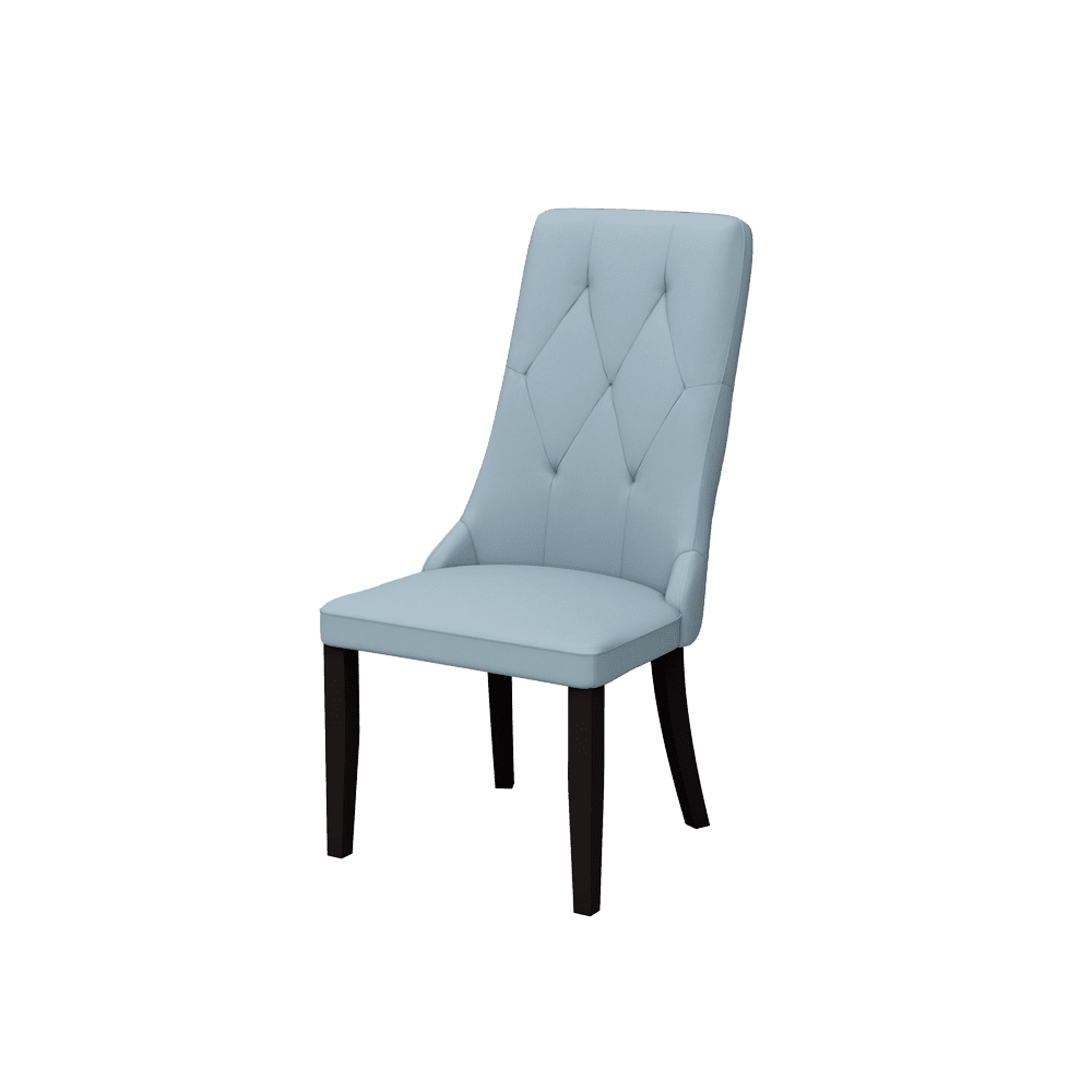 ISADORA - Fabric / Leather High-Back Tufted Dining Chair