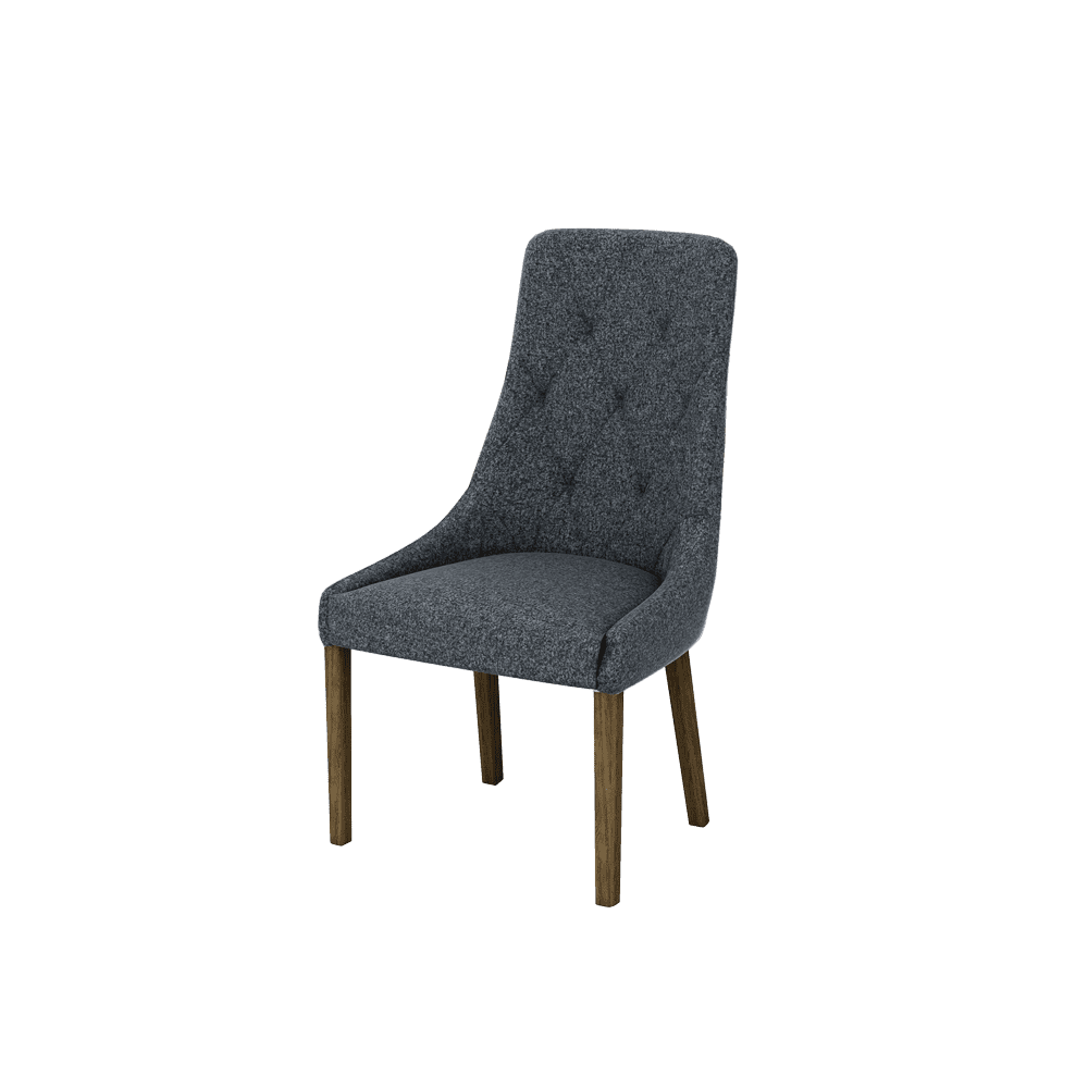 OPHELIA – Fabric / Leather Tufted Dining Chair