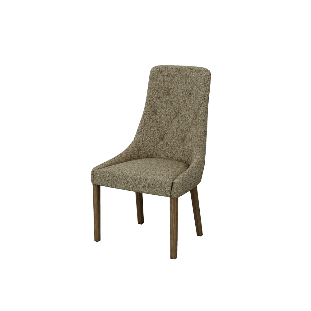 OPHELIA – Fabric / Leather Tufted Dining Chair