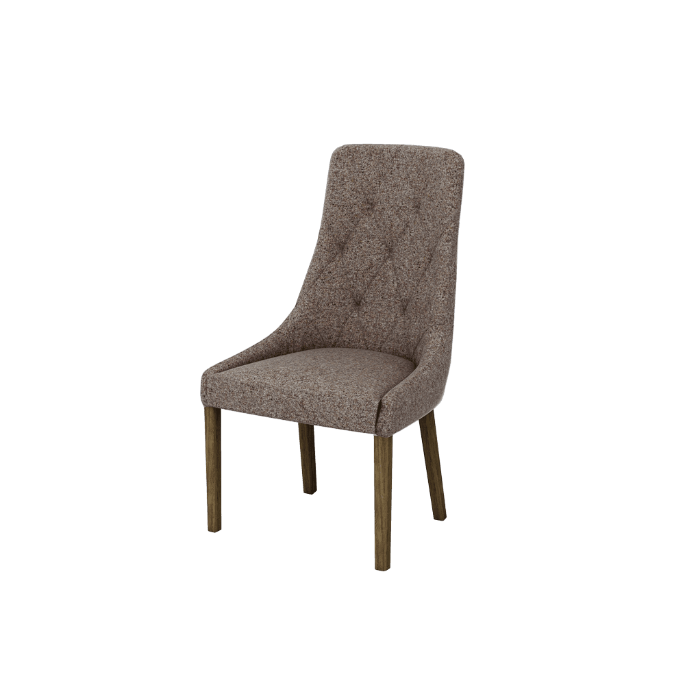 OPHELIA – Fabric / Leather Tufted Dining Chair