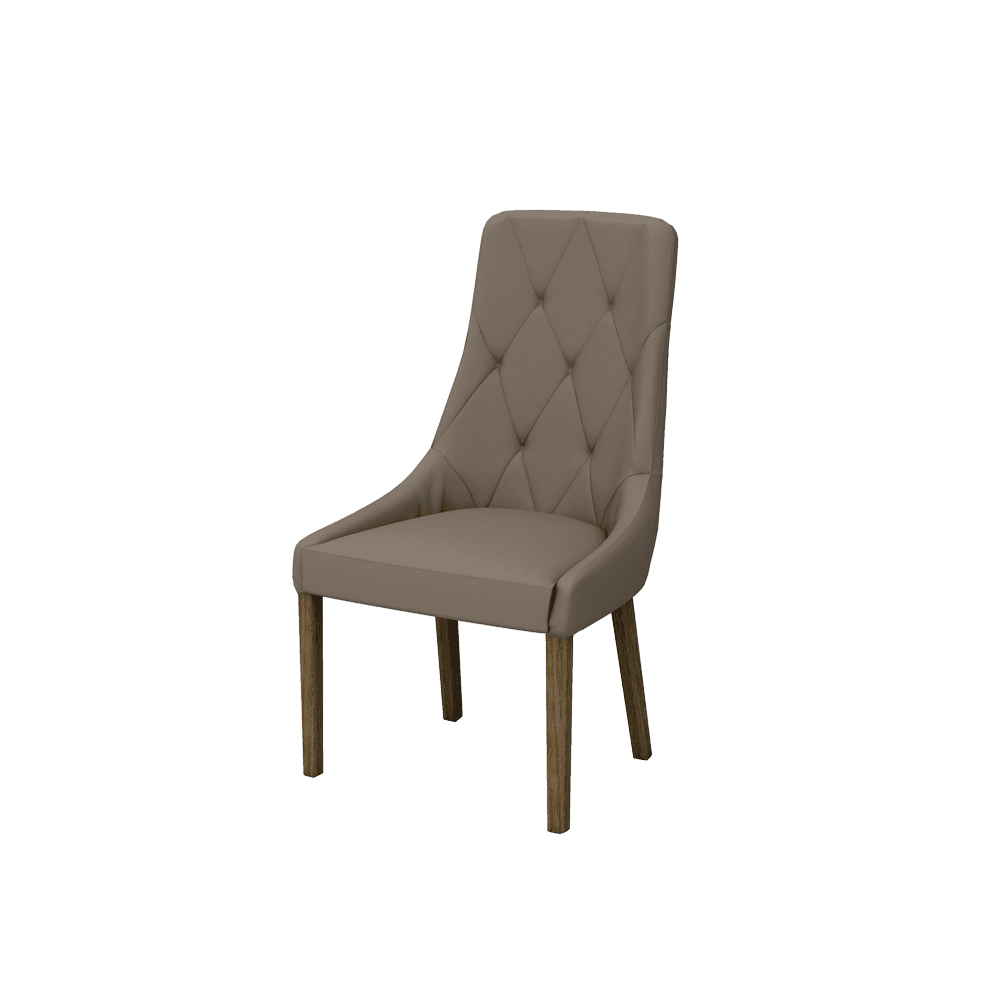 OPHELIA – Fabric / Leather Tufted Dining Chair