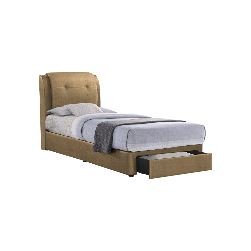 BENTLEY - Mix & Match Divan Bed Frame (with drawer) - Single / Super Single / Queen / King