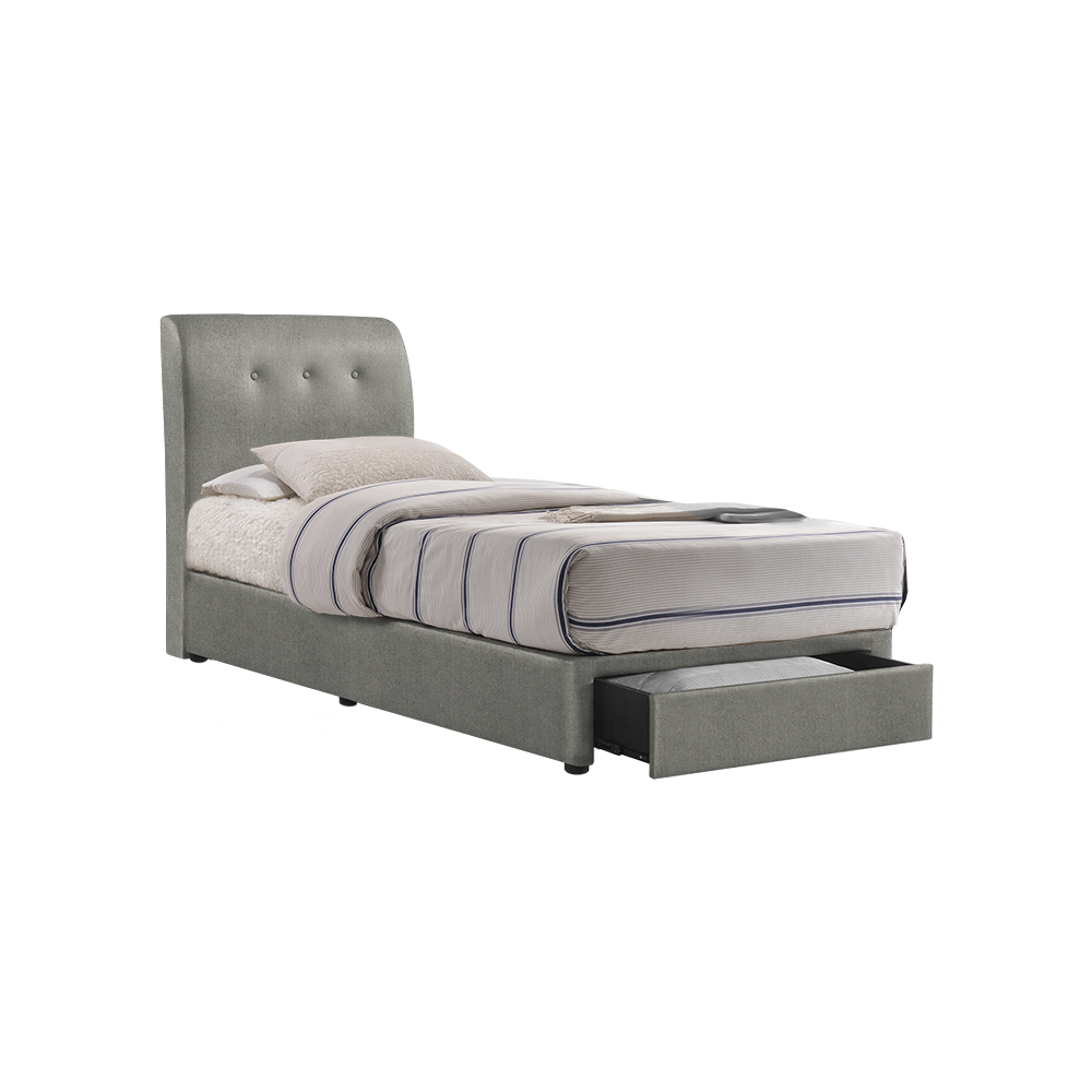 CLINTON - Mix & Match Divan Bed Frame (with drawer) - Single / Super Single / Queen / King