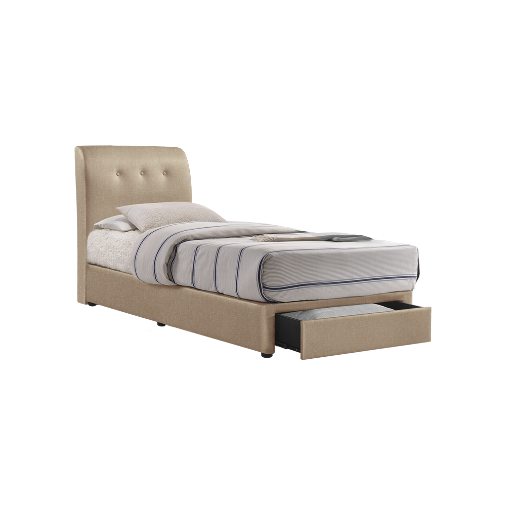 CLINTON - Mix & Match Divan Bed Frame (with drawer) - Single / Super Single / Queen / King