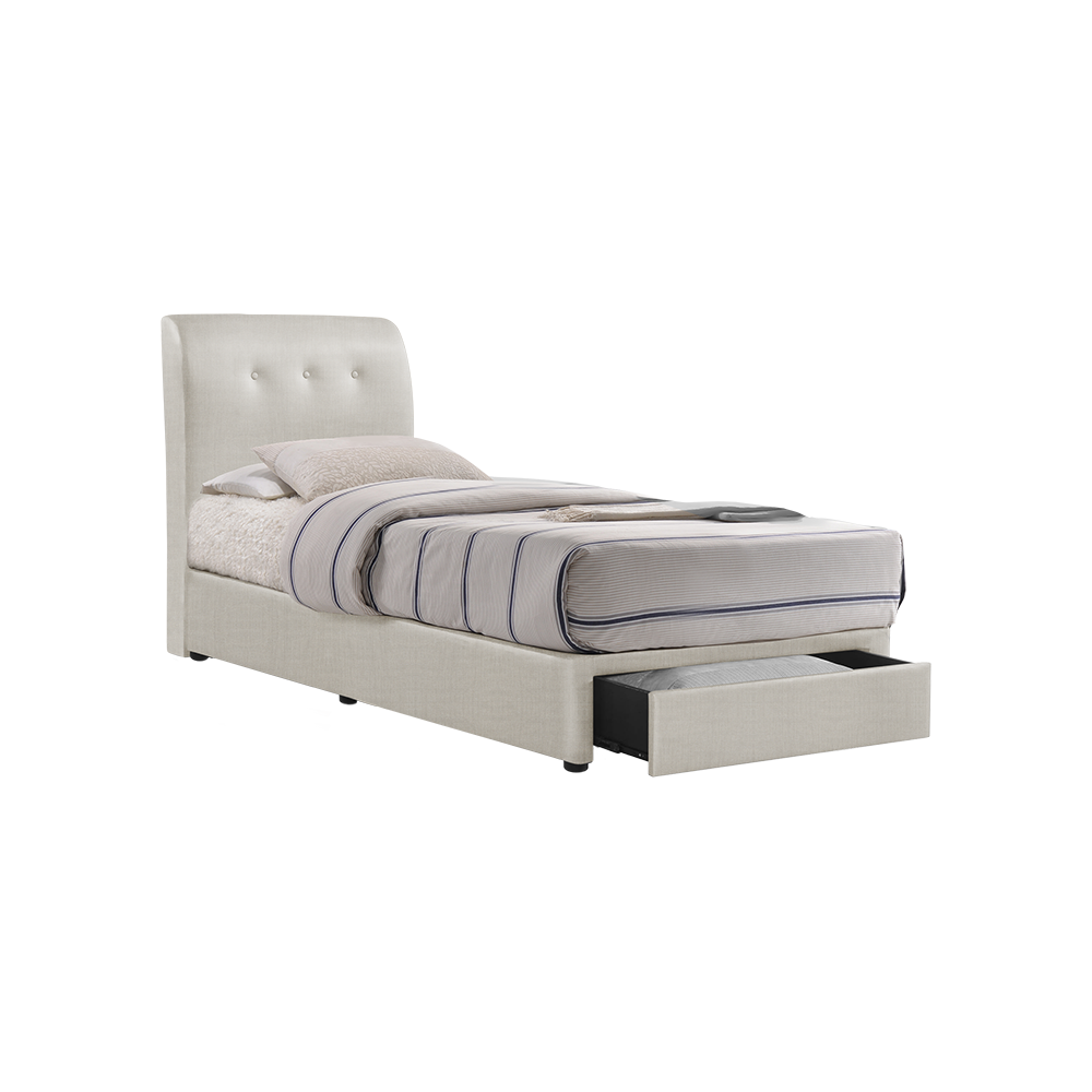 CLINTON - Mix & Match Divan Bed Frame (with drawer) - Single / Super Single / Queen / King