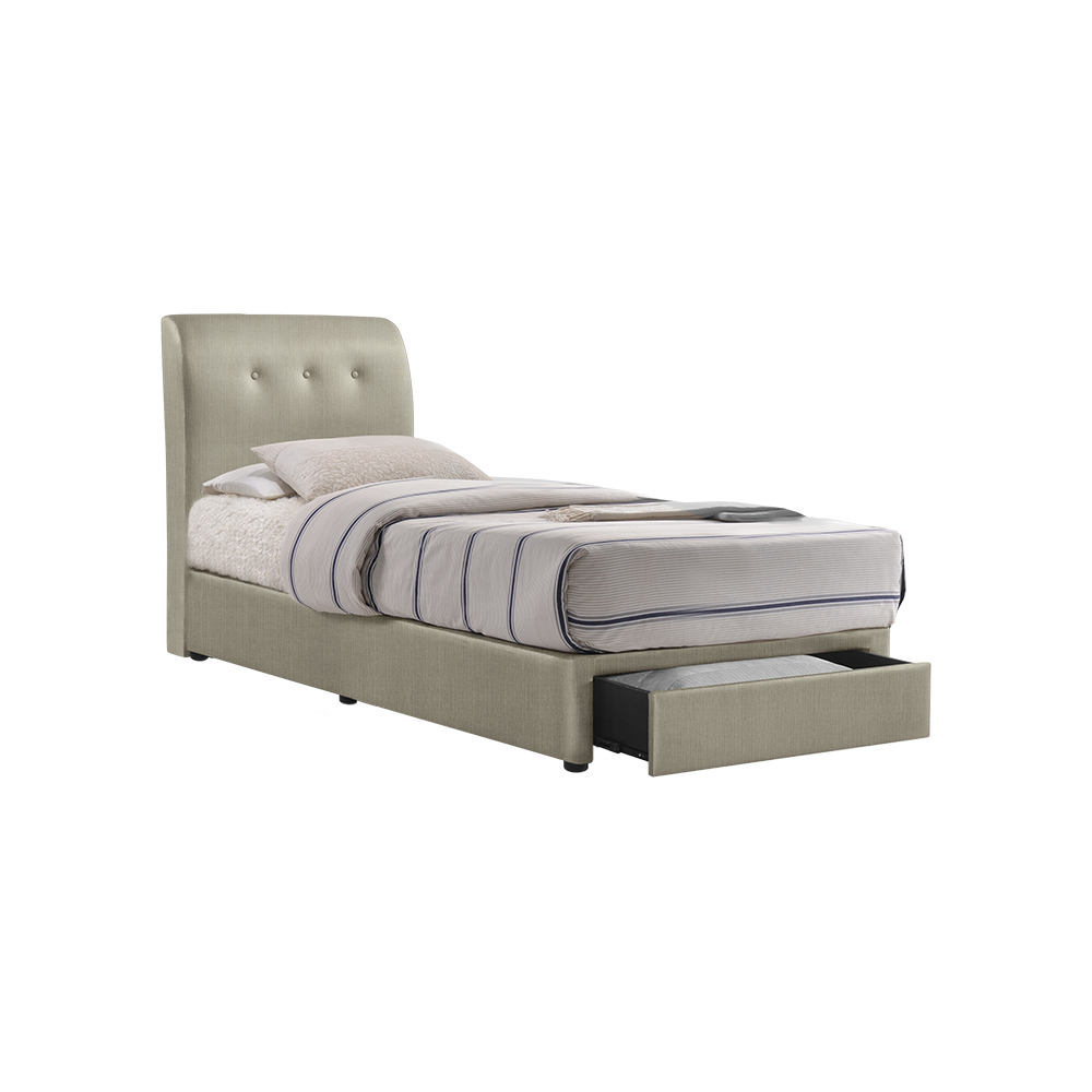 CLINTON - Mix & Match Divan Bed Frame (with drawer) - Single / Super Single / Queen / King