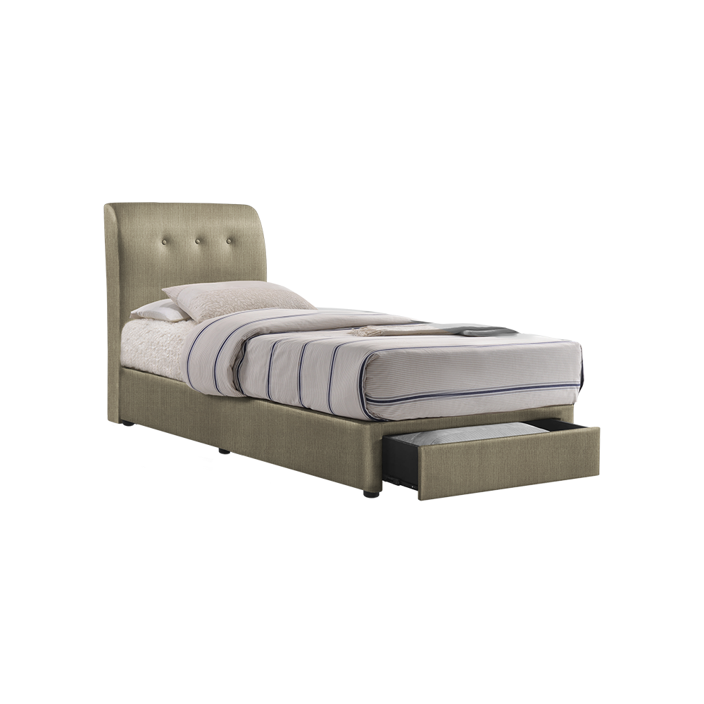 CLINTON - Mix & Match Divan Bed Frame (with drawer) - Single / Super Single / Queen / King