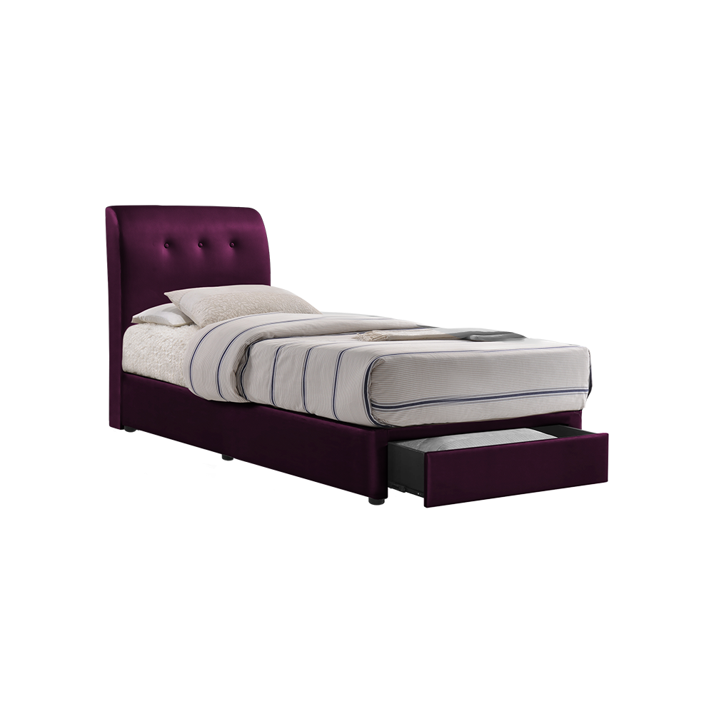 CLINTON - Mix & Match Divan Bed Frame (with drawer) - Single / Super Single / Queen / King