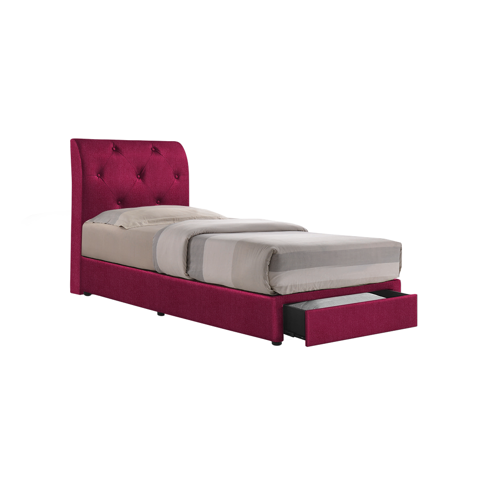 COWELL - Mix & Match Divan Bed Frame (with drawer) - Single / Super Single / Queen / King