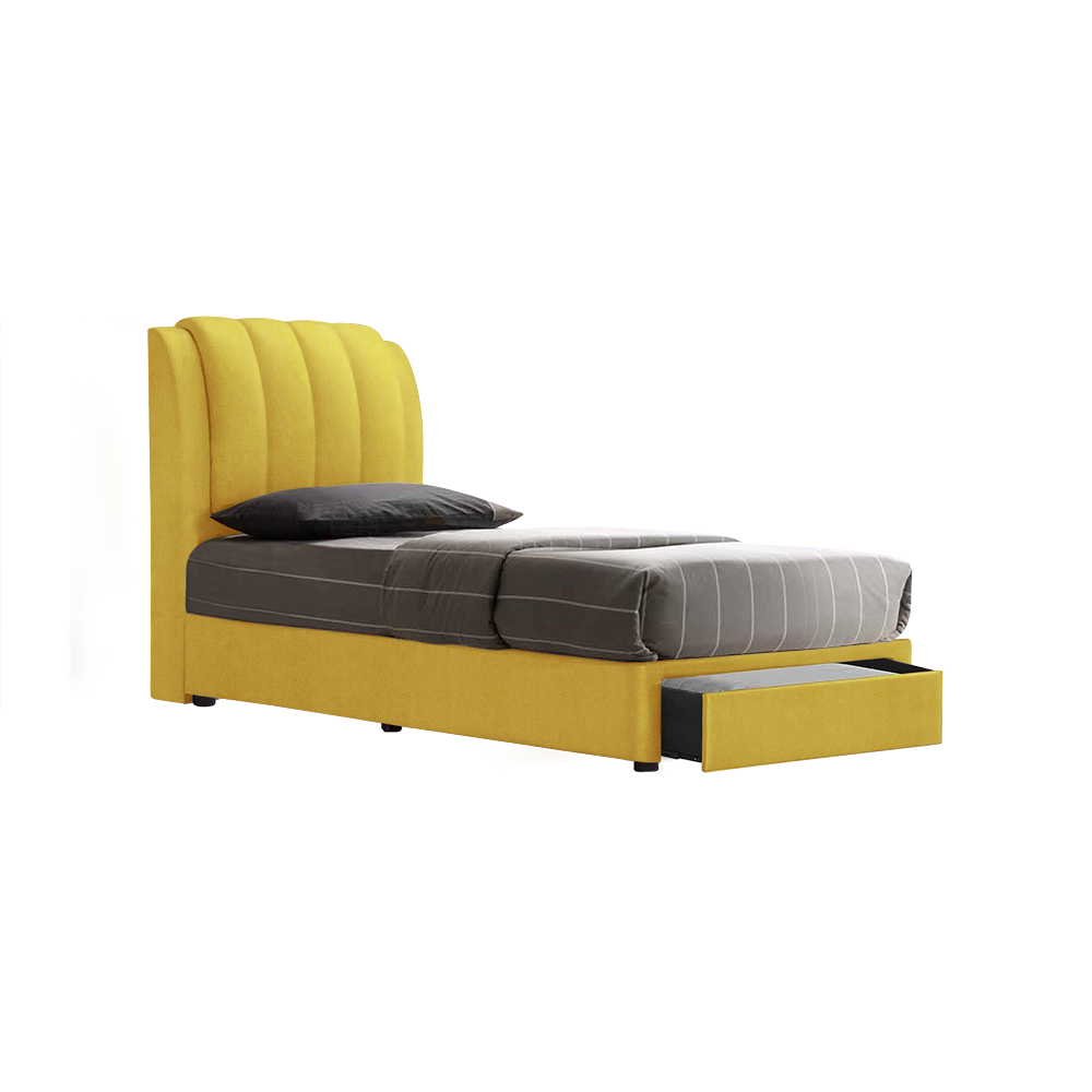 FREDDIE - Mix & Match Divan Bed Frame (with drawer) - Single / Super Single / Queen / King