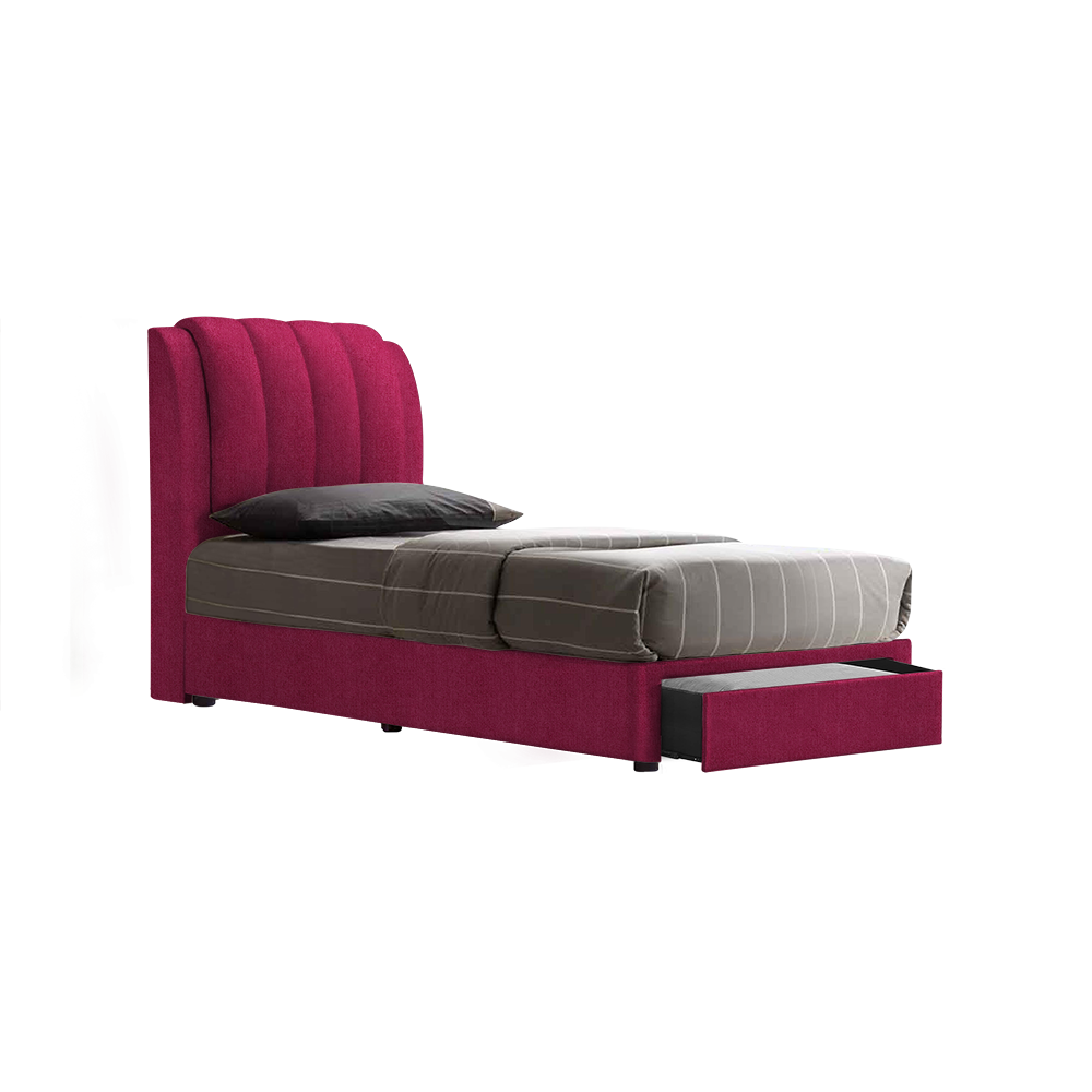 FREDDIE - Mix & Match Divan Bed Frame (with drawer) - Single / Super Single / Queen / King