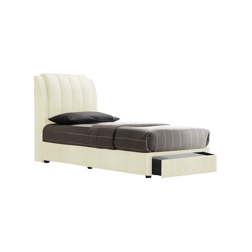 FREDDIE - Mix & Match Divan Bed Frame (with drawer) - Single / Super Single / Queen / King