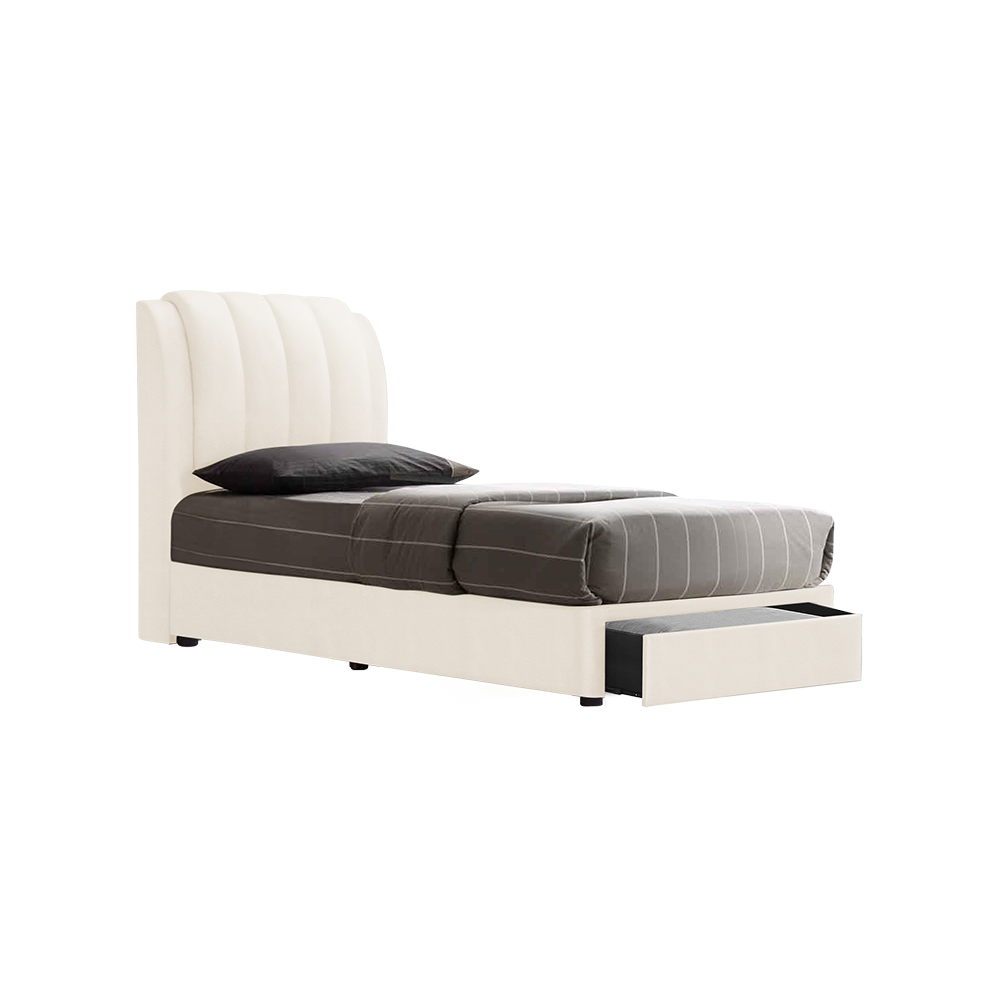 FREDDIE - Mix & Match Divan Bed Frame (with drawer) - Single / Super Single / Queen / King