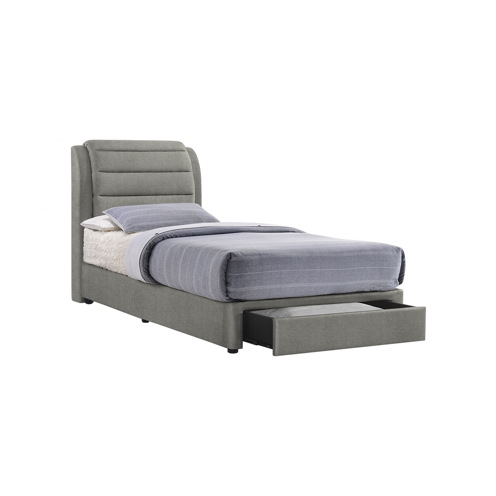 LARA - Mix & Match Divan Bed Frame (with drawer) - Single / Super Single / Queen / King