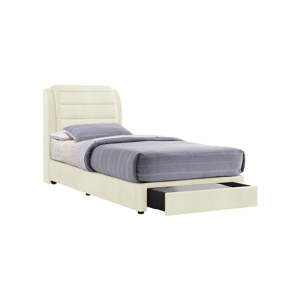 LARA - Mix & Match Divan Bed Frame (with drawer) - Single / Super Single / Queen / King