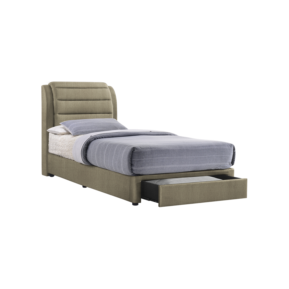 LARA - Mix & Match Divan Bed Frame (with drawer) - Single / Super Single / Queen / King
