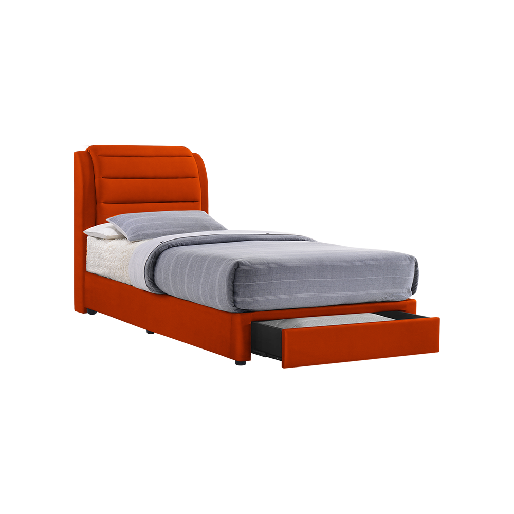 LARA - Mix & Match Divan Bed Frame (with drawer) - Single / Super Single / Queen / King