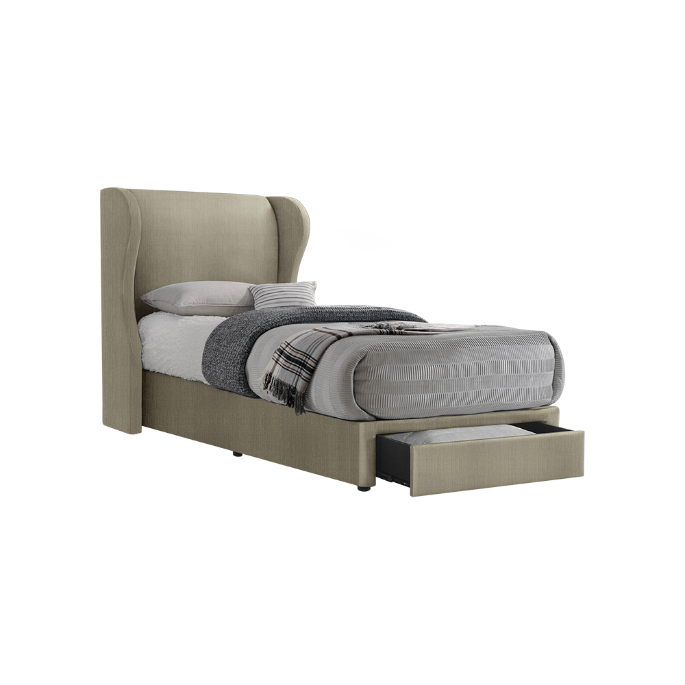 VALENCE - Mix & Match Divan Bed Frame (with drawer) - Single / Super Single / Queen / King