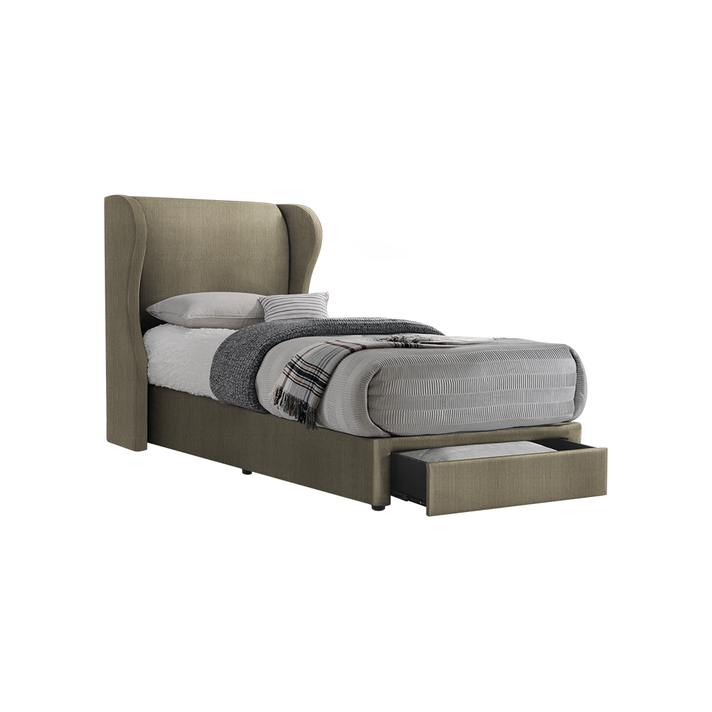 VALENCE - Mix & Match Divan Bed Frame (with drawer) - Single / Super Single / Queen / King