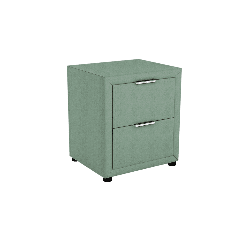 CAMBER - 2-drawer Fabric/PU Bedside Table