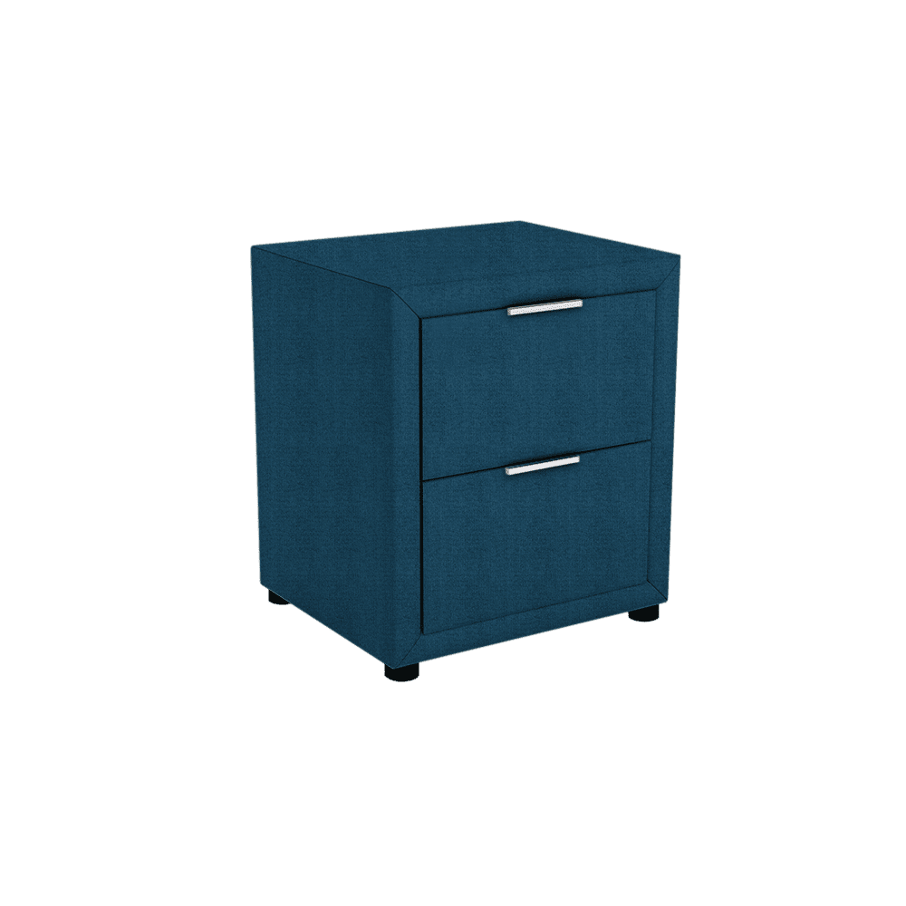 CAMBER - 2-drawer Fabric/PU Bedside Table