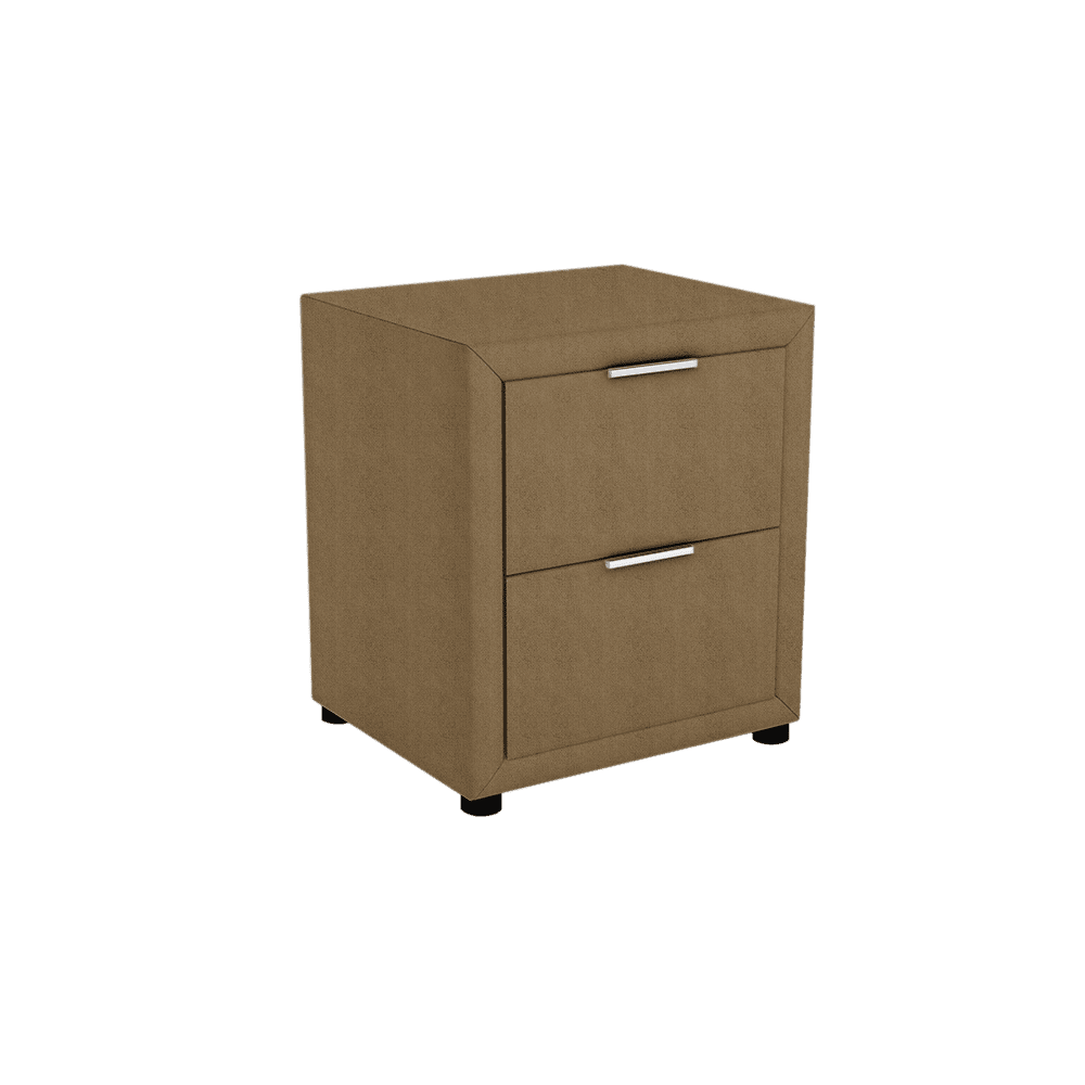 CAMBER - 2-drawer Fabric/PU Bedside Table