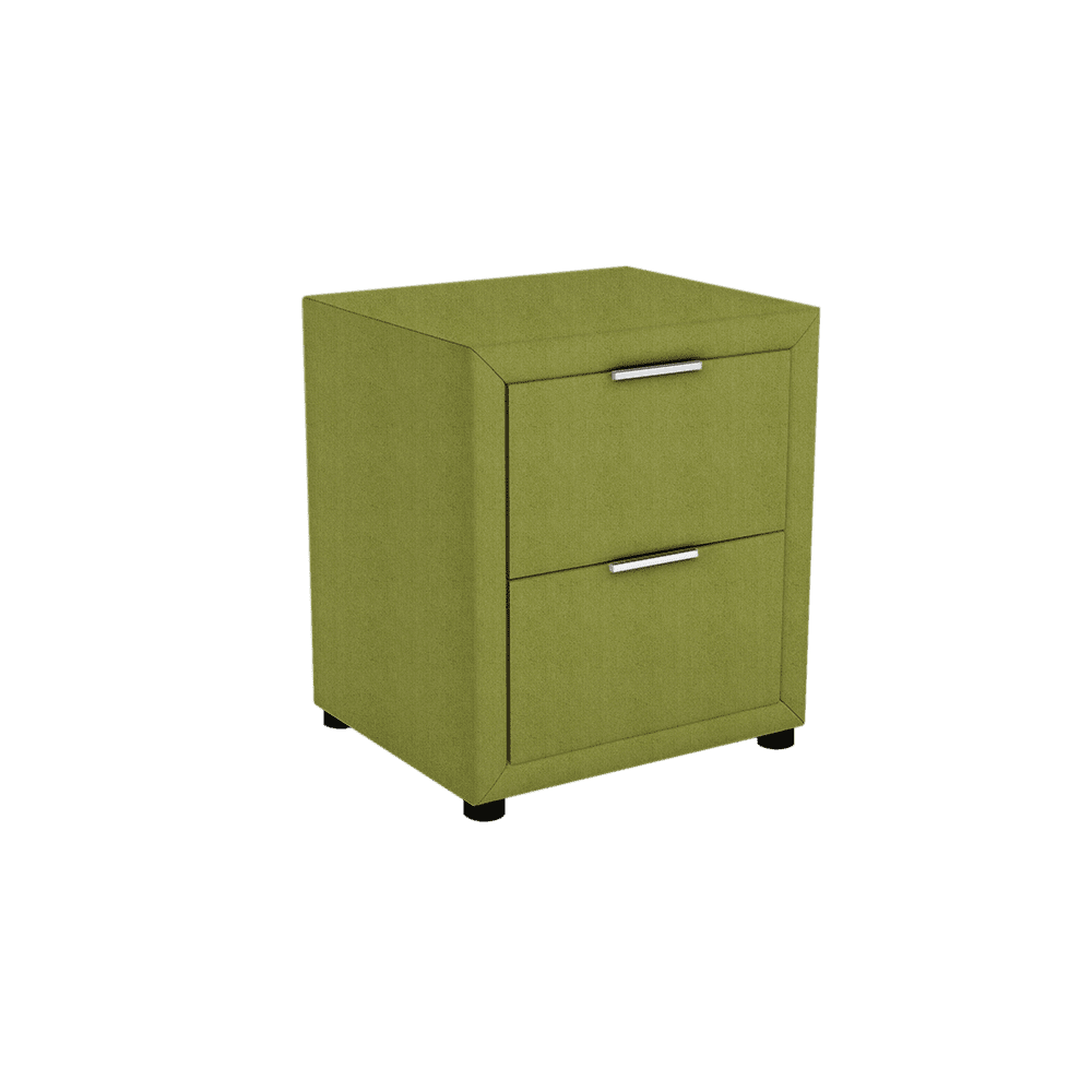 CAMBER - 2-drawer Fabric/PU Bedside Table