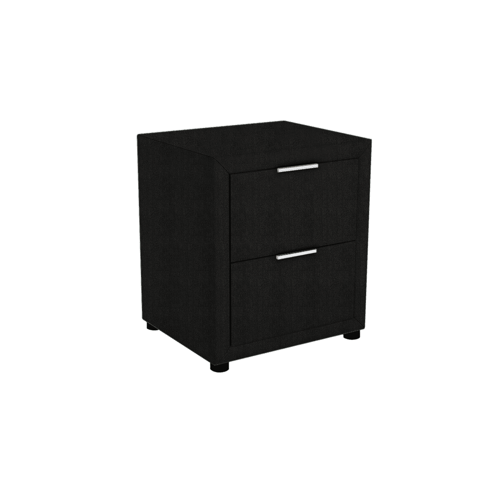CAMBER - 2-drawer Fabric/PU Bedside Table
