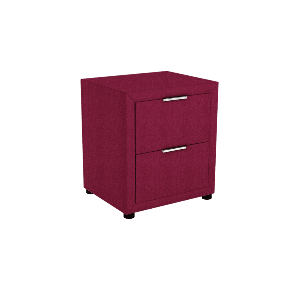 CAMBER - 2-drawer Fabric/PU Bedside Table