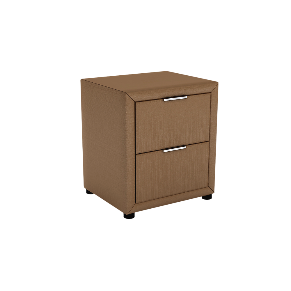 CAMBER - 2-drawer Fabric/PU Bedside Table