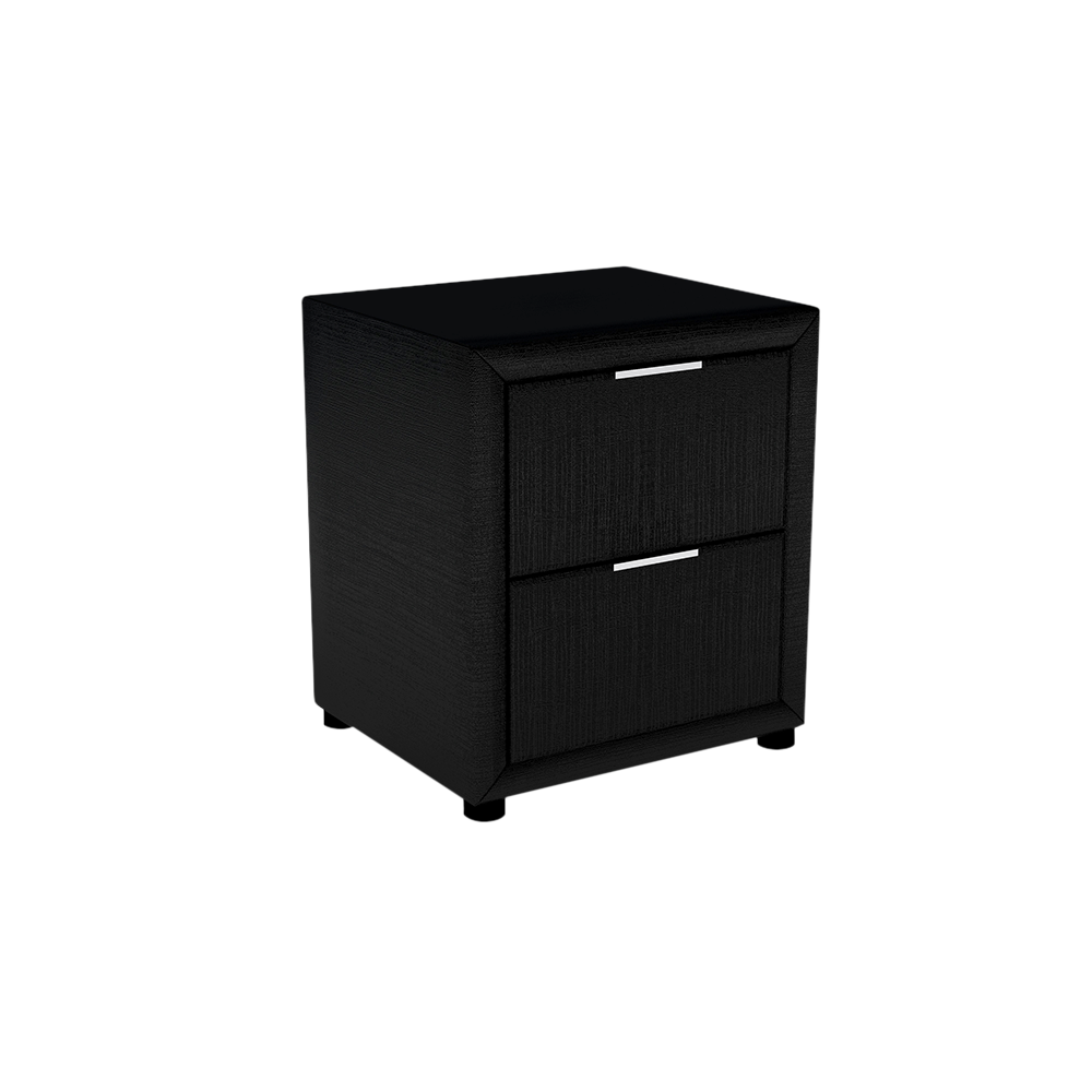 CAMBER - 2-drawer Fabric/PU Bedside Table