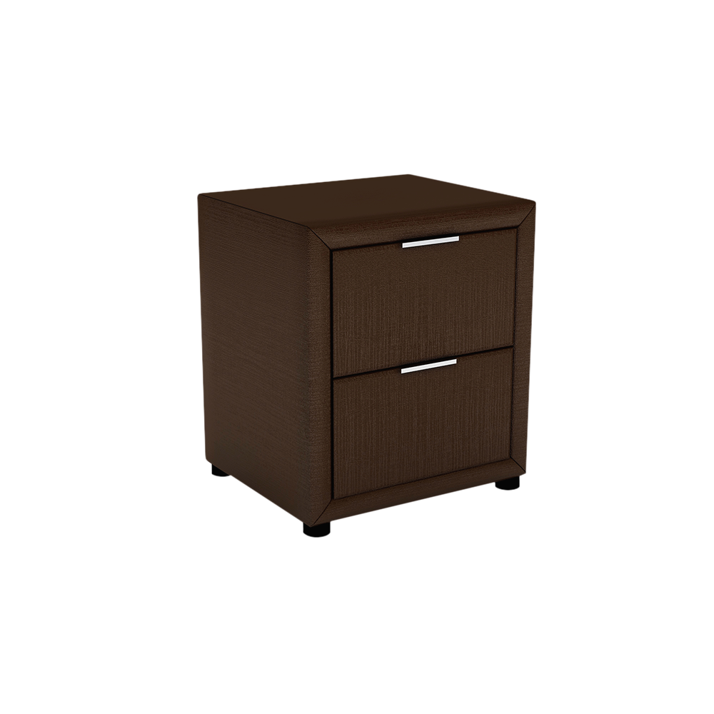 CAMBER - 2-drawer Fabric/PU Bedside Table