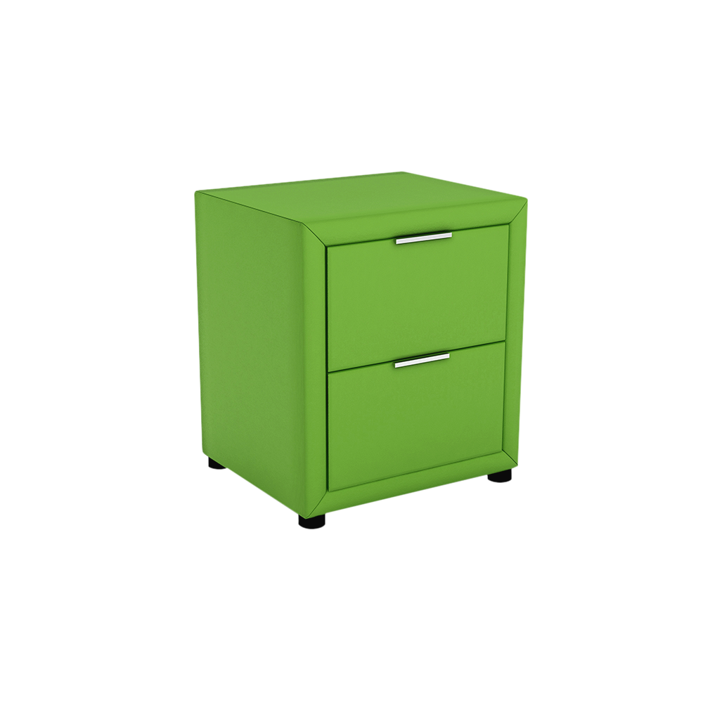 CAMBER - 2-drawer Fabric/PU Bedside Table