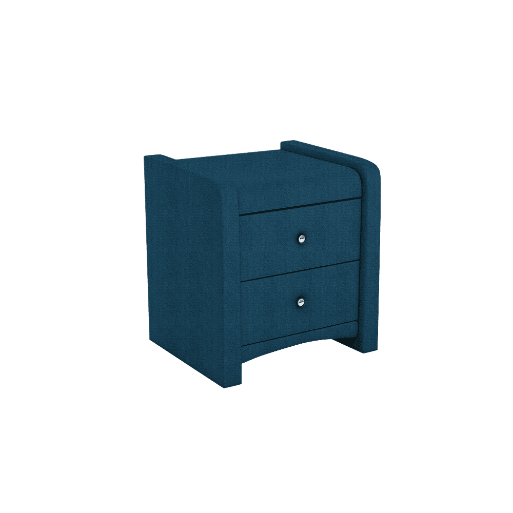 CARNAVON - 2-drawer Fabric/PU Bedside Table